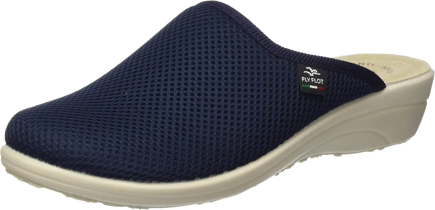 Fly Flot Women's Open-Back Slippers, Blue Blue 10, 8 Women