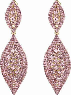 Flyonce Clip On Earrings for Women, Glitter Rhinestone Crystal Wedding Bridal Clip-on Drop Dangle Earring for Non Pierced Ears