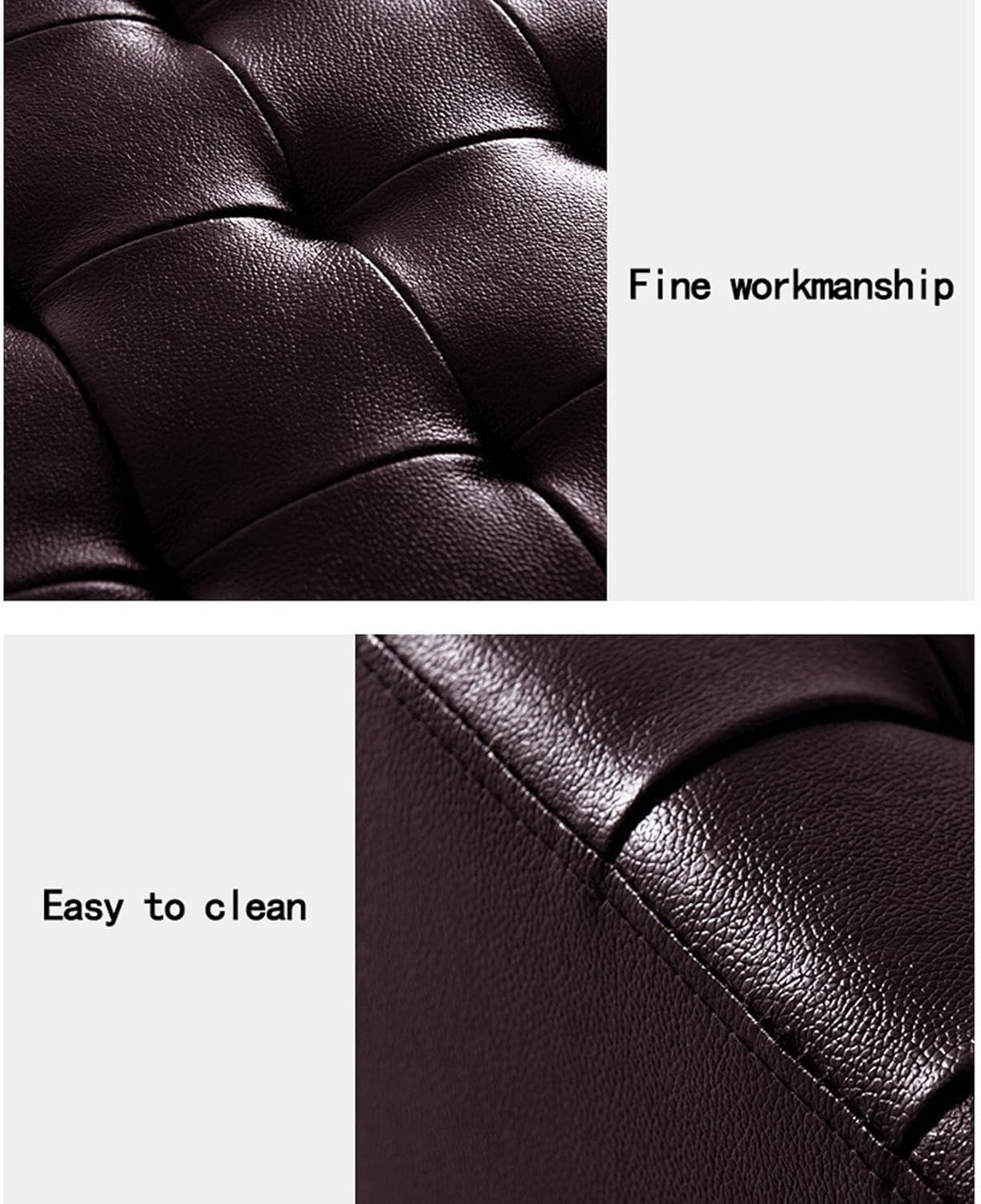 Foot Stool Cowhide Footstool round Foot Stools Shoe Change Stool Pouffe Footstool s for The Bedroom s for Living Room,Brown- 32X40Cm/Brown   Beige/32 * 40Cm