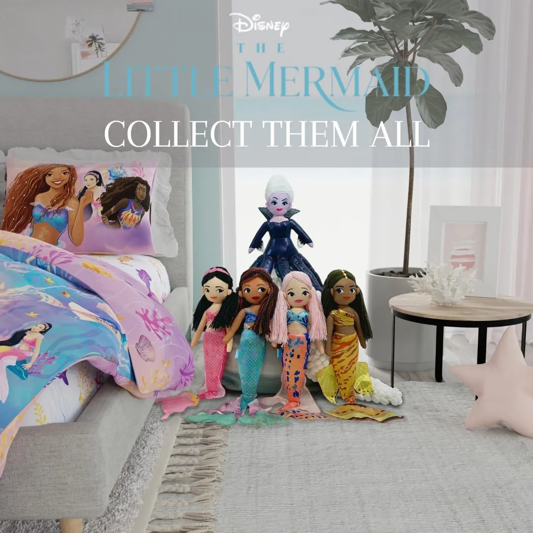 FRANCO Disney's The Little Mermaid Live Action Movie Ariel Bedding Super Soft Plush Cuddle Pillow Buddy, (Official Licensed Disney Product)