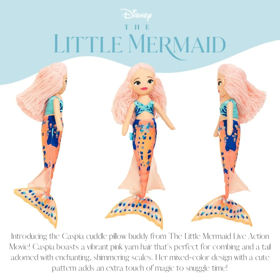 FRANCO Disney's The Little Mermaid Live Action Movie Caspia Bedding Super Soft Plush Cuddle Pillow Buddy, (Official Licensed Disney Product)