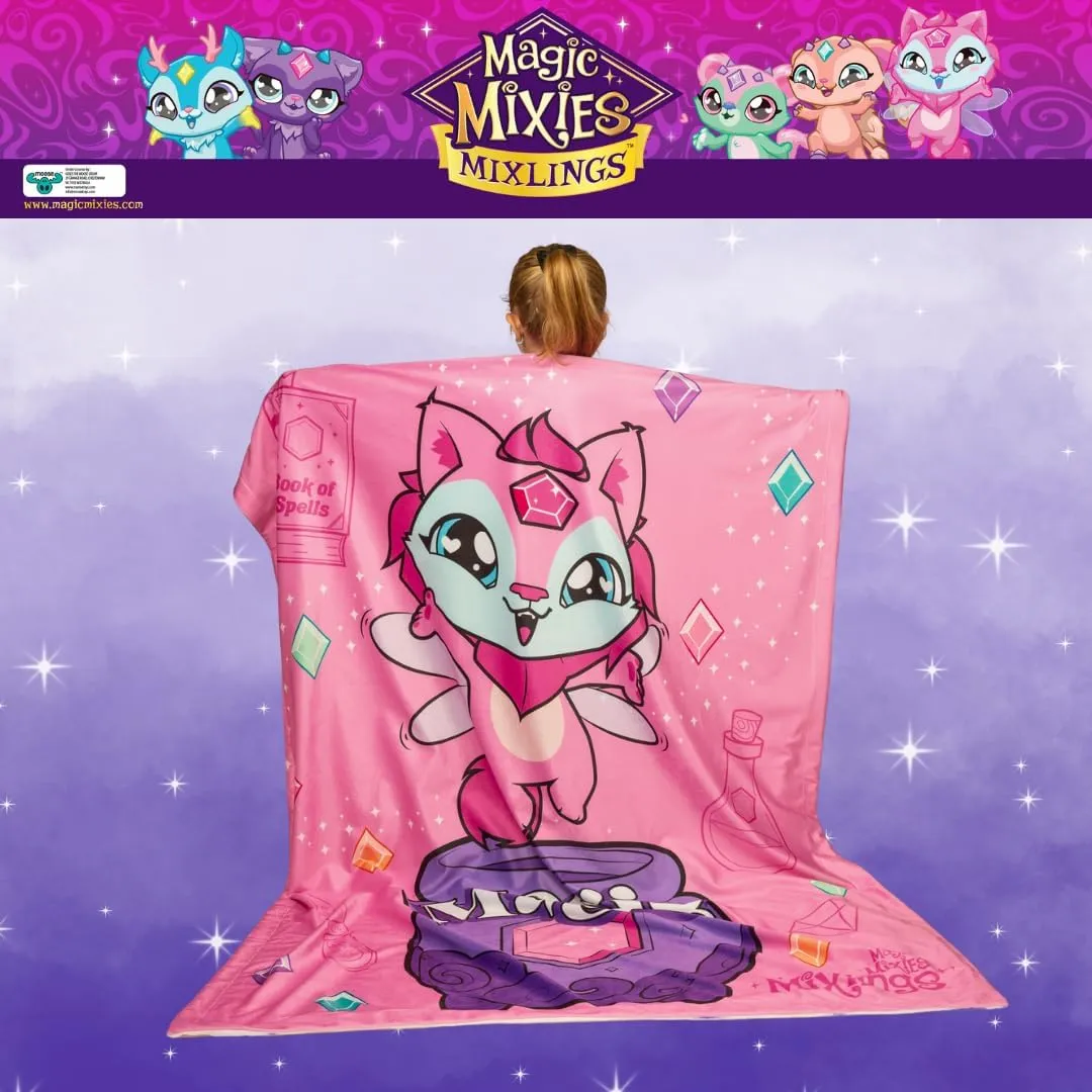 FRANCO Magic Mixies Dawne Kids Bedding Super Soft Cozy Micromink to Coral Throw, 46 in x 60 in, (Officially Licensed Product)