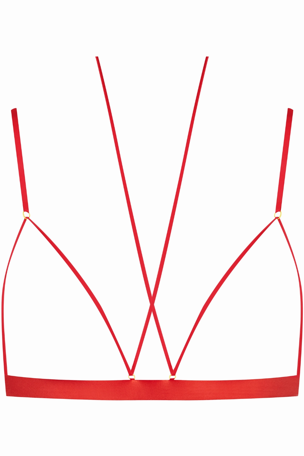 French Kiss Open Triangle Bra Red