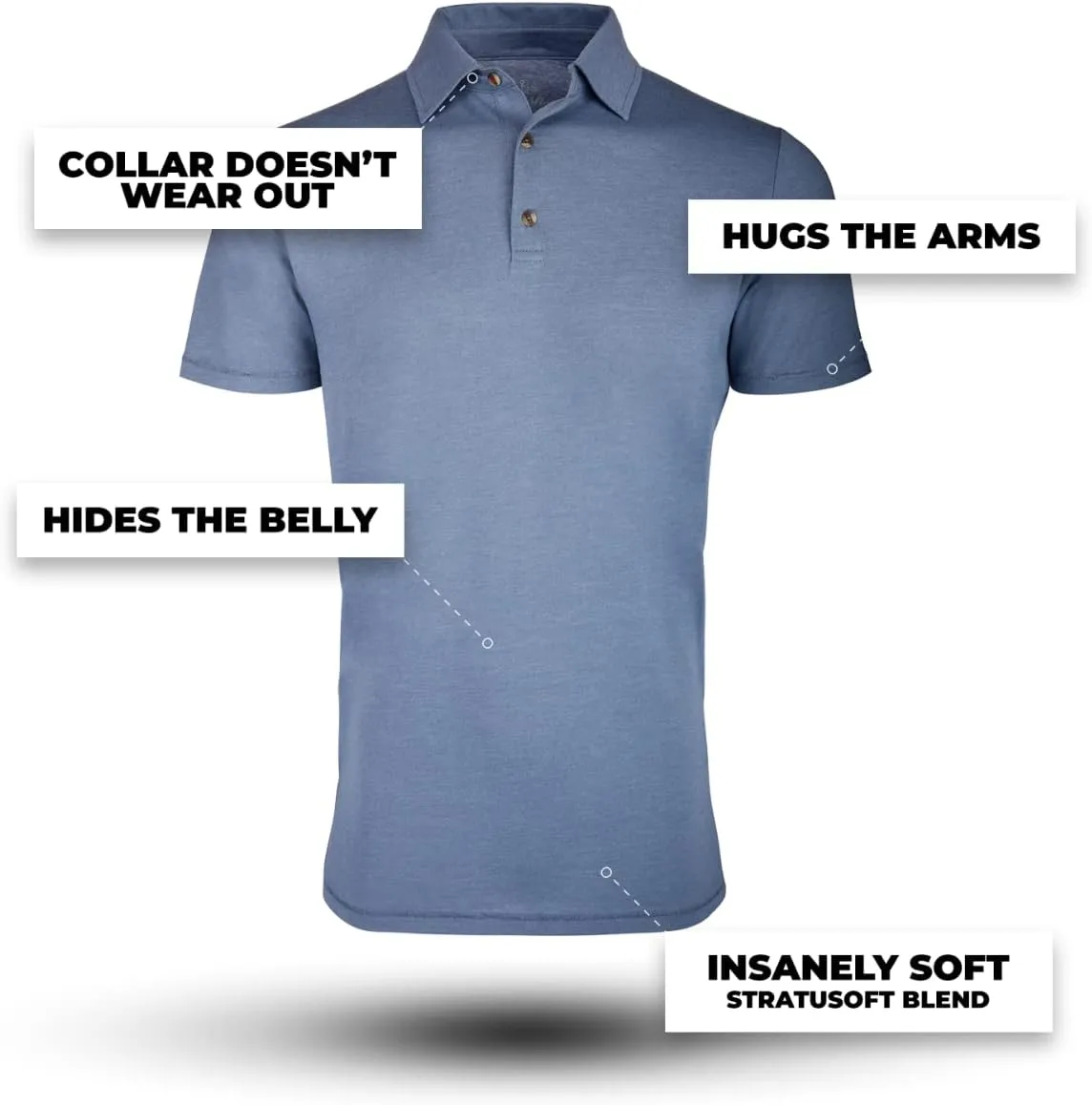 Fresh Clean Threads Mens Polo Shirts - Pre Shrunk Soft Fitted Premium Classic Shirt - Men's Polos Cotton Poly T-Shirt Blend