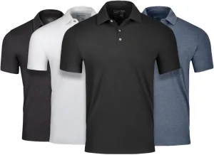 Fresh Clean Threads Mens Polo Shirts - Pre Shrunk Soft Fitted Premium Classic Shirt - Men's Polos Cotton Poly T-Shirt Blend