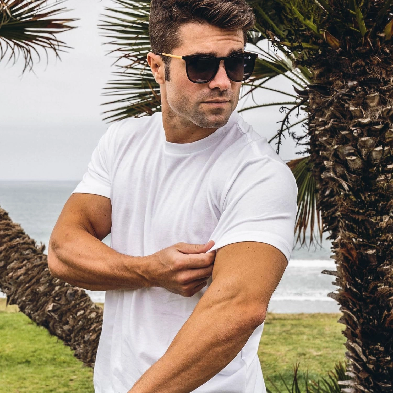 Fresh Clean Threads Crew Neck T-Shirt - Pre Shrunk Soft Fitted Premium Tee - Men’s T- Cotton Poly
