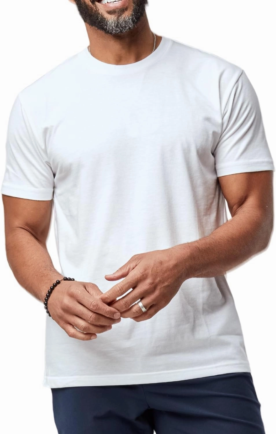 Fresh Clean Threads Crew Neck T-Shirt - Pre Shrunk Soft Fitted Premium Tee - Men’s T- Cotton Poly