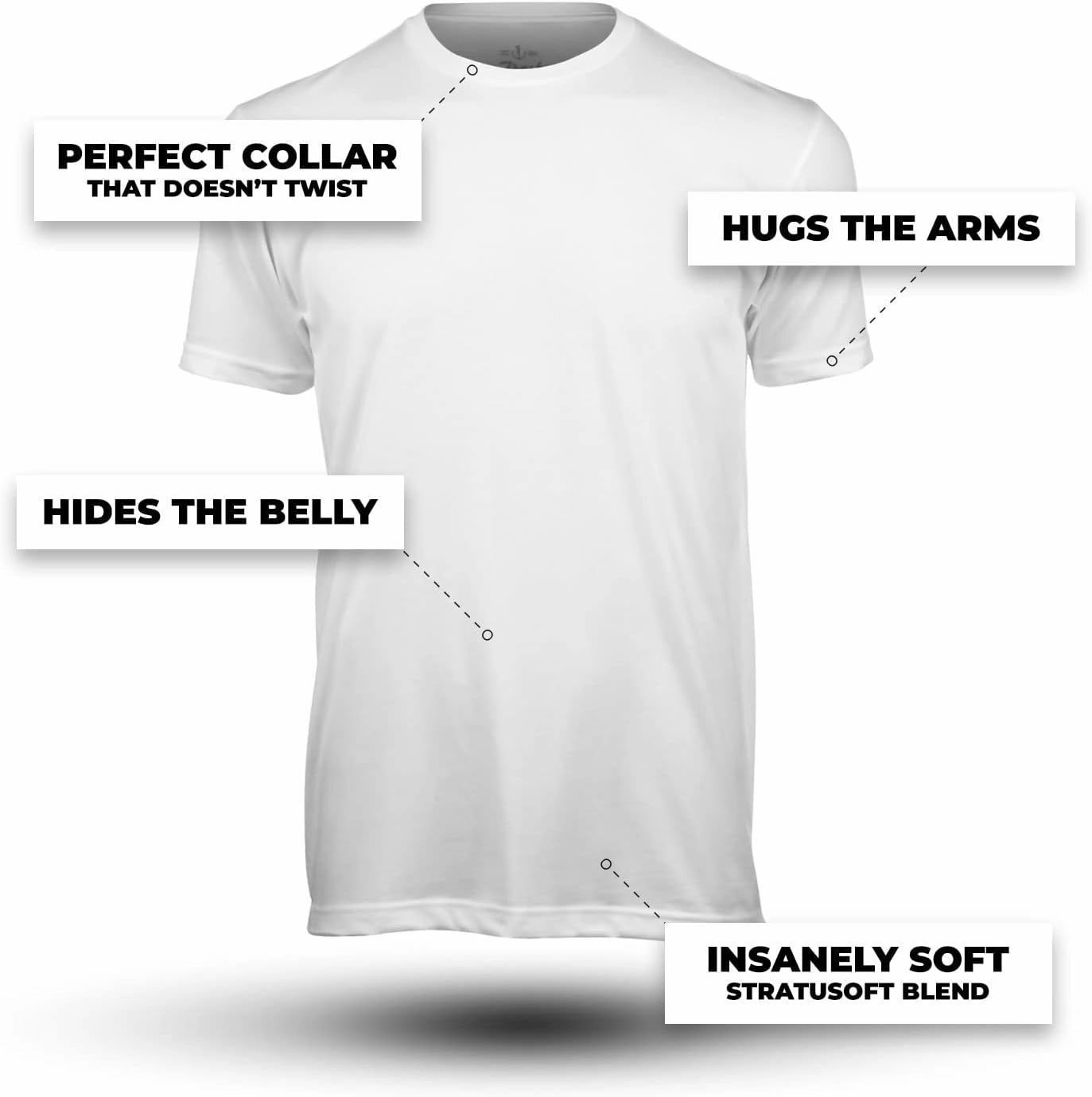 Fresh Clean Threads Crew Neck T-Shirt - Pre Shrunk Soft Fitted Premium Tee - Men’s T- Cotton Poly