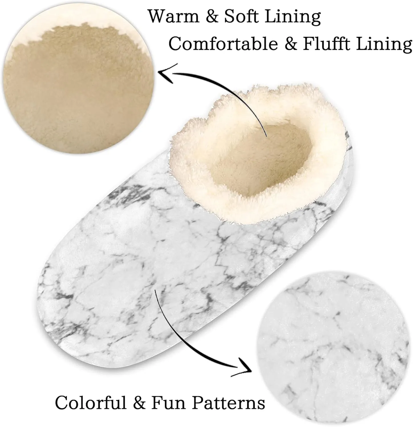 Fuzzy Memory Foam Slippers - Women's & Men's Anti-Skid Indoor/Outdoor Home Shoes
