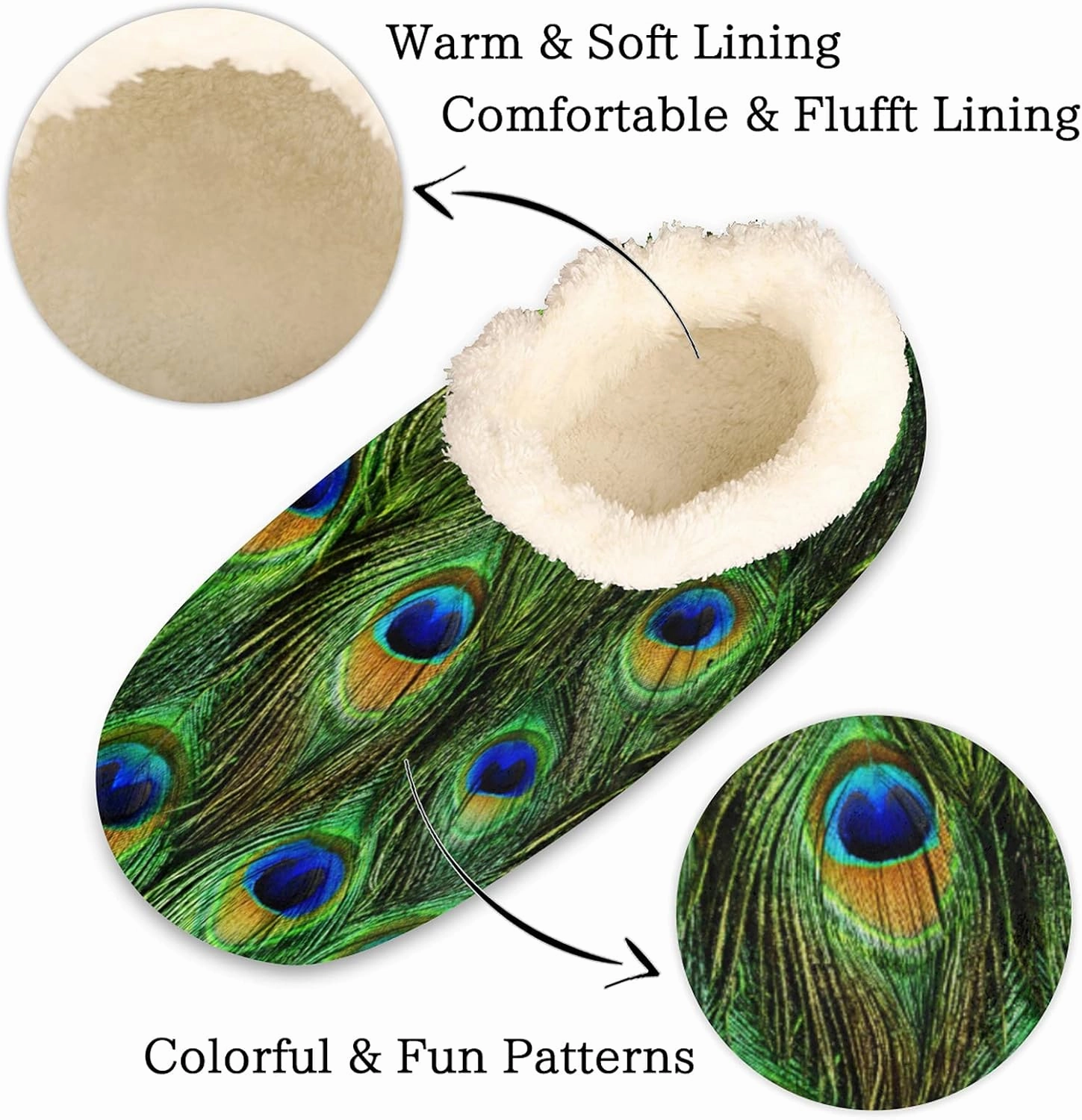 Fuzzy Memory Foam Slippers - Women's & Men's Anti-Skid Indoor/Outdoor Home Shoes