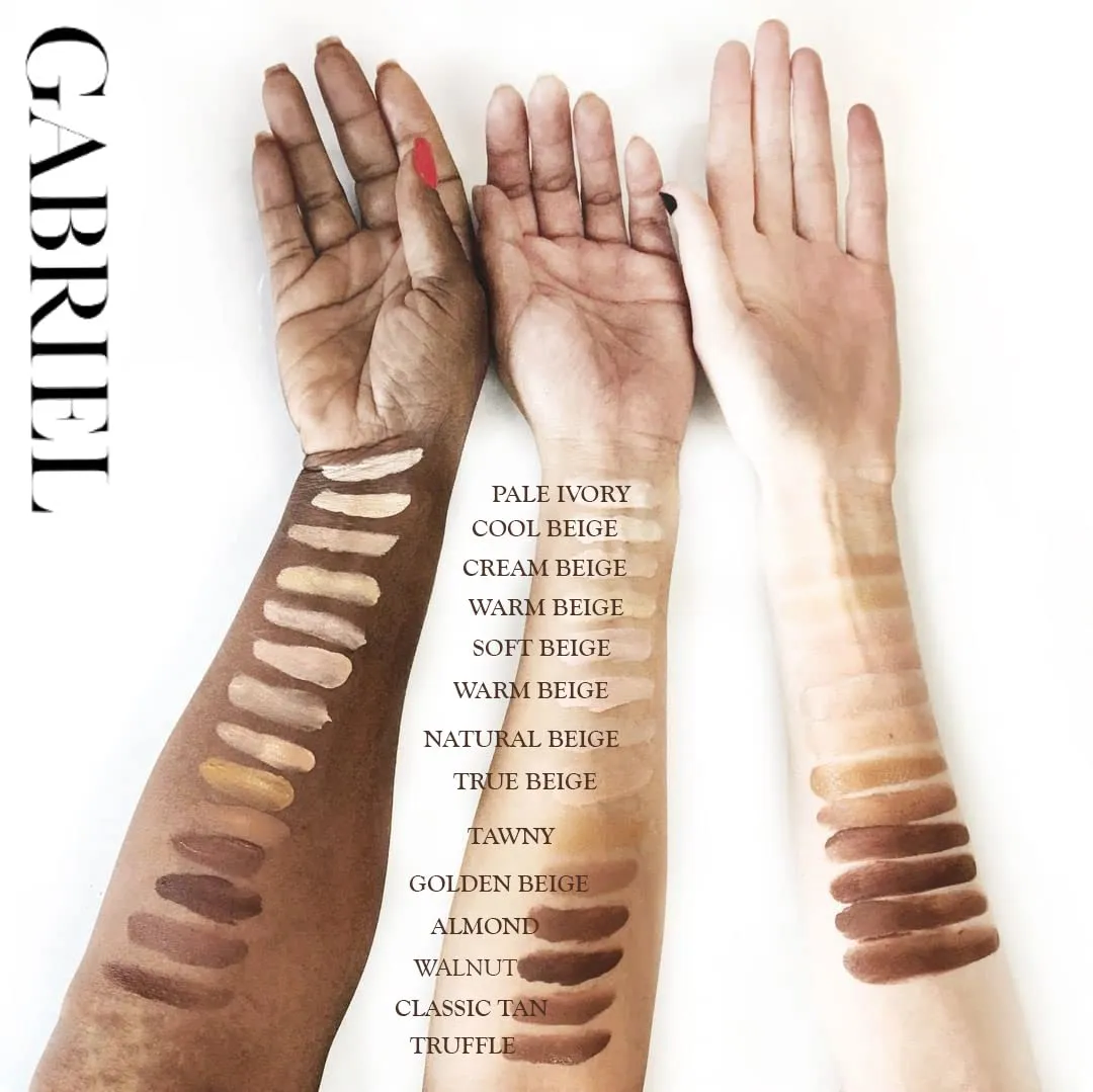 Gabriel Cosmetics Liquid Foundation, Organic Formula- 1 fl oz. (Soft Beige, 1.0)