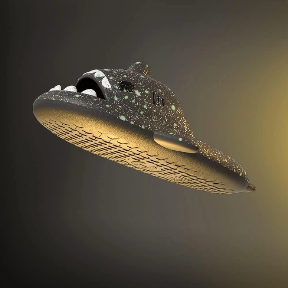 Galaxy Shark Slides, Cloud Shark Slides Glow in the Dark Thick Sole Non-slip Open Toe Shark Slippers