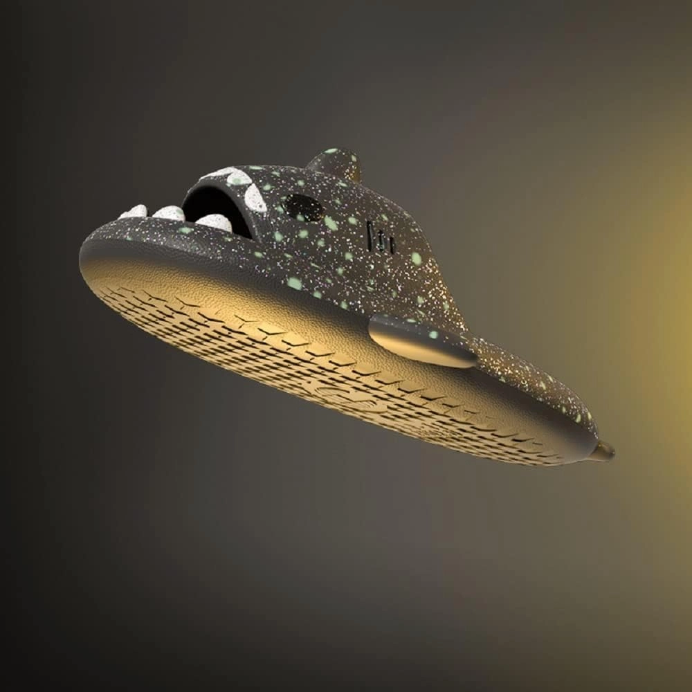 Galaxy Shark Slides, Cloud Shark Slides Glow in the Dark Thick Sole Non-slip Open Toe Shark Slippers