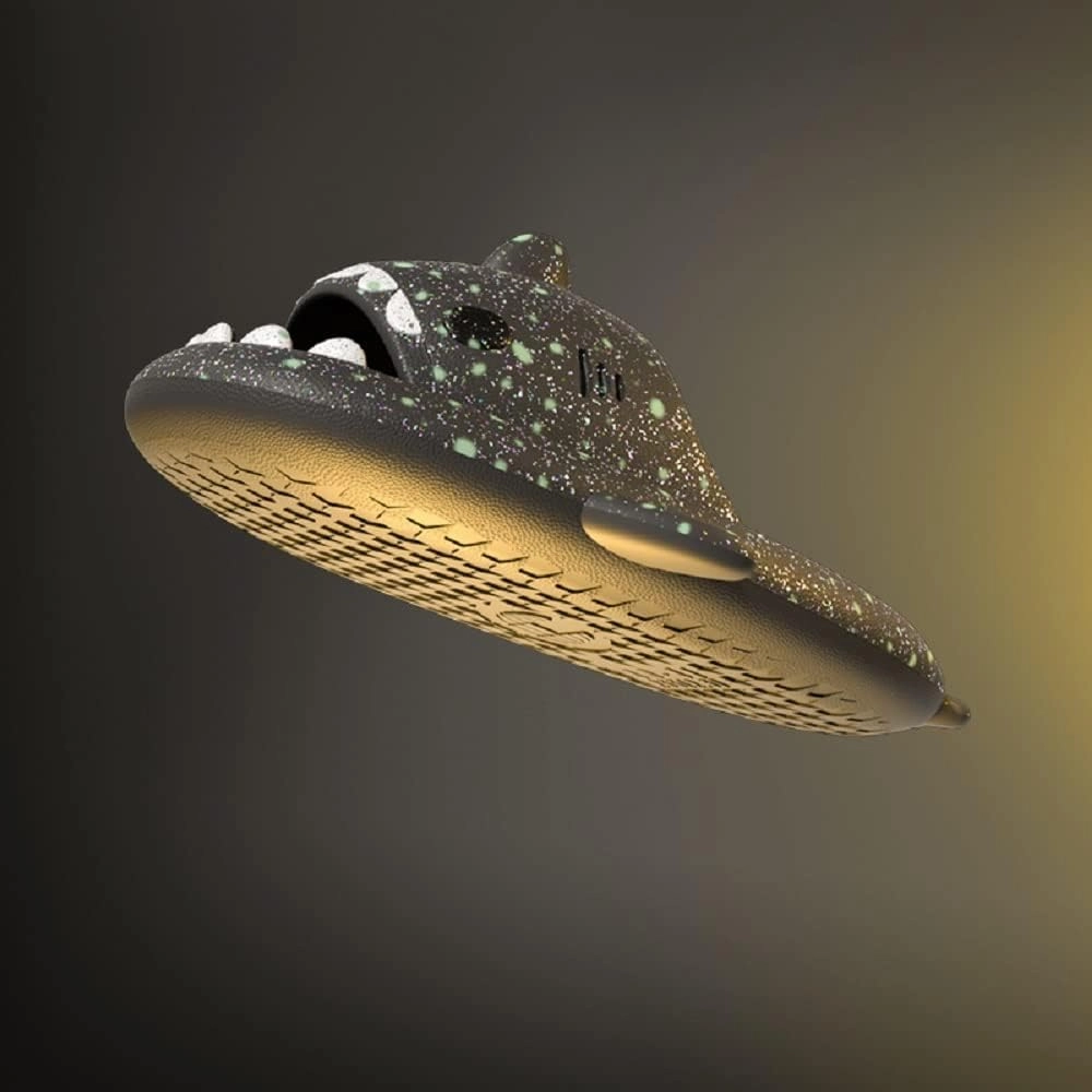 Galaxy Shark Slides, Cloud Shark Slides Glow in the Dark Thick Sole Non-slip Open Toe Shark Slippers