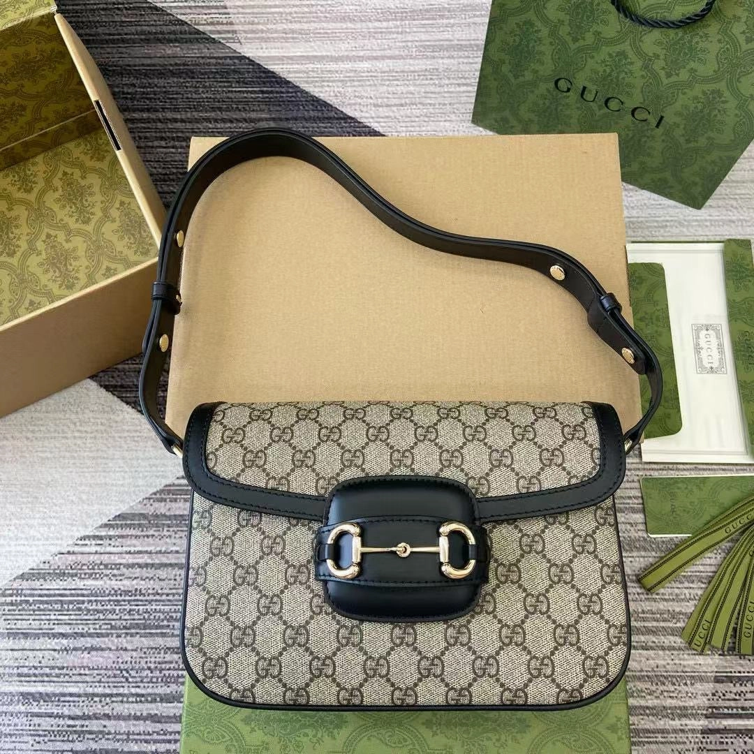 GC690 Gucci Horsebit 1955 Soft Small Shoulder Bag / HIGHEST QUALITY VERSION / 10.2"W x 6.8"H x 4"D