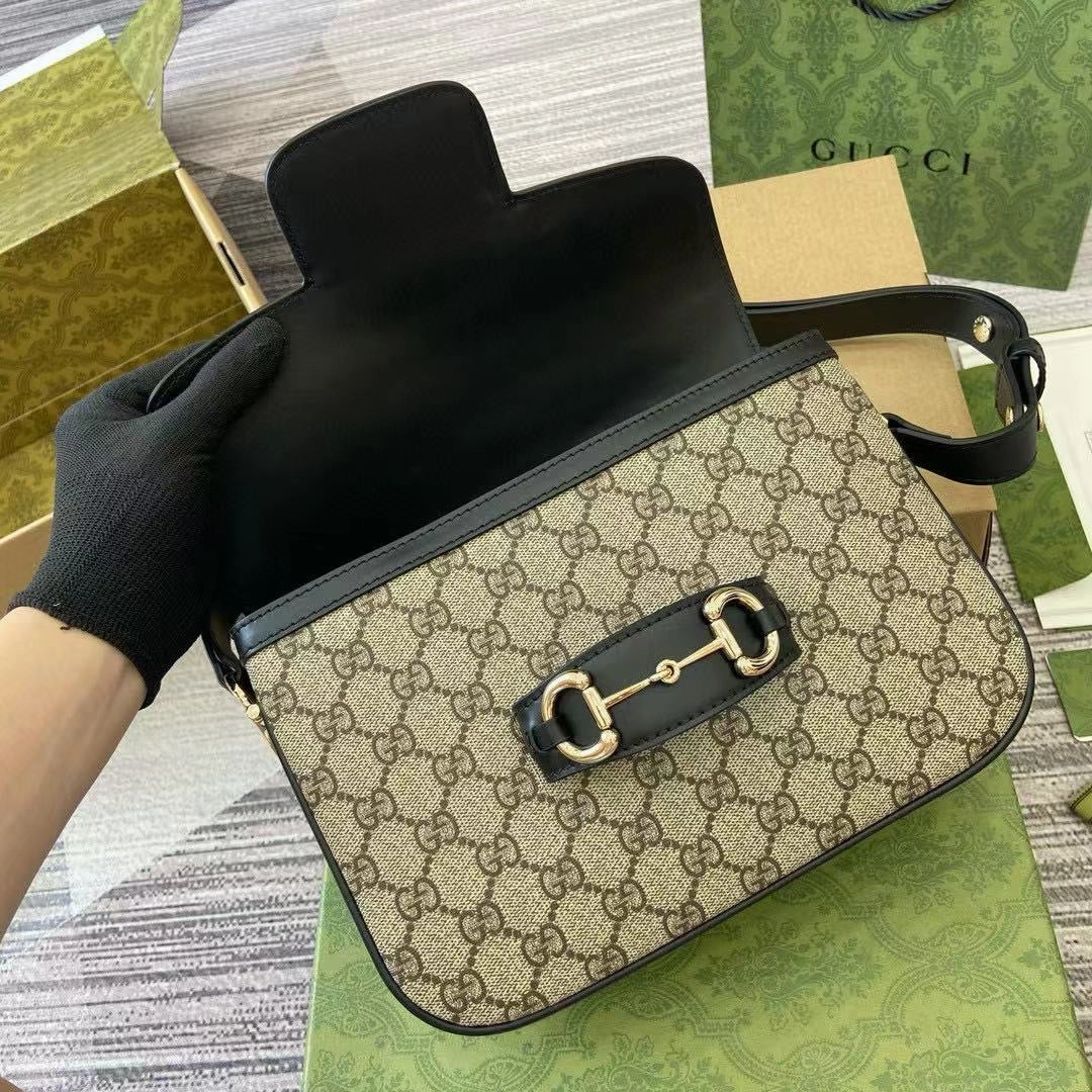 GC690 Gucci Horsebit 1955 Soft Small Shoulder Bag / HIGHEST QUALITY VERSION / 10.2"W x 6.8"H x 4"D