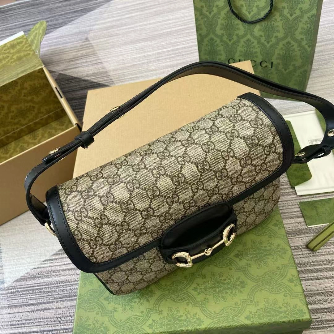GC690 Gucci Horsebit 1955 Soft Small Shoulder Bag / HIGHEST QUALITY VERSION / 10.2"W x 6.8"H x 4"D