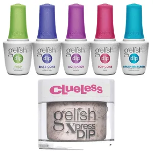 Gelish Dip Bundle, Includes Basix Kit and Light Pink Glitter Dip Powder
