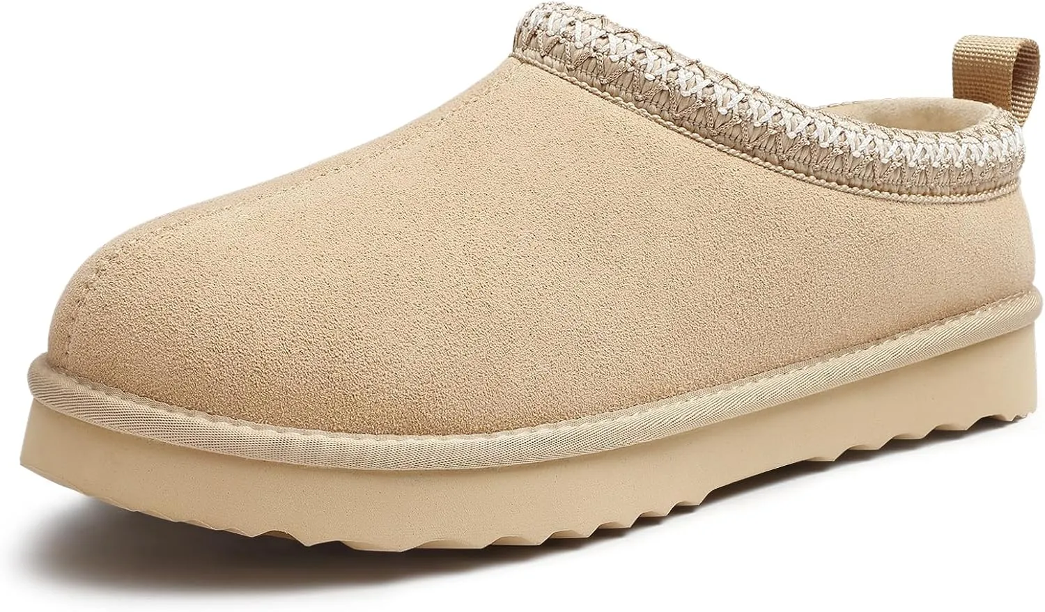 Genuine Suede House Slippers for Women Cozy Memory Foam Shoes for Indoor Outdoor