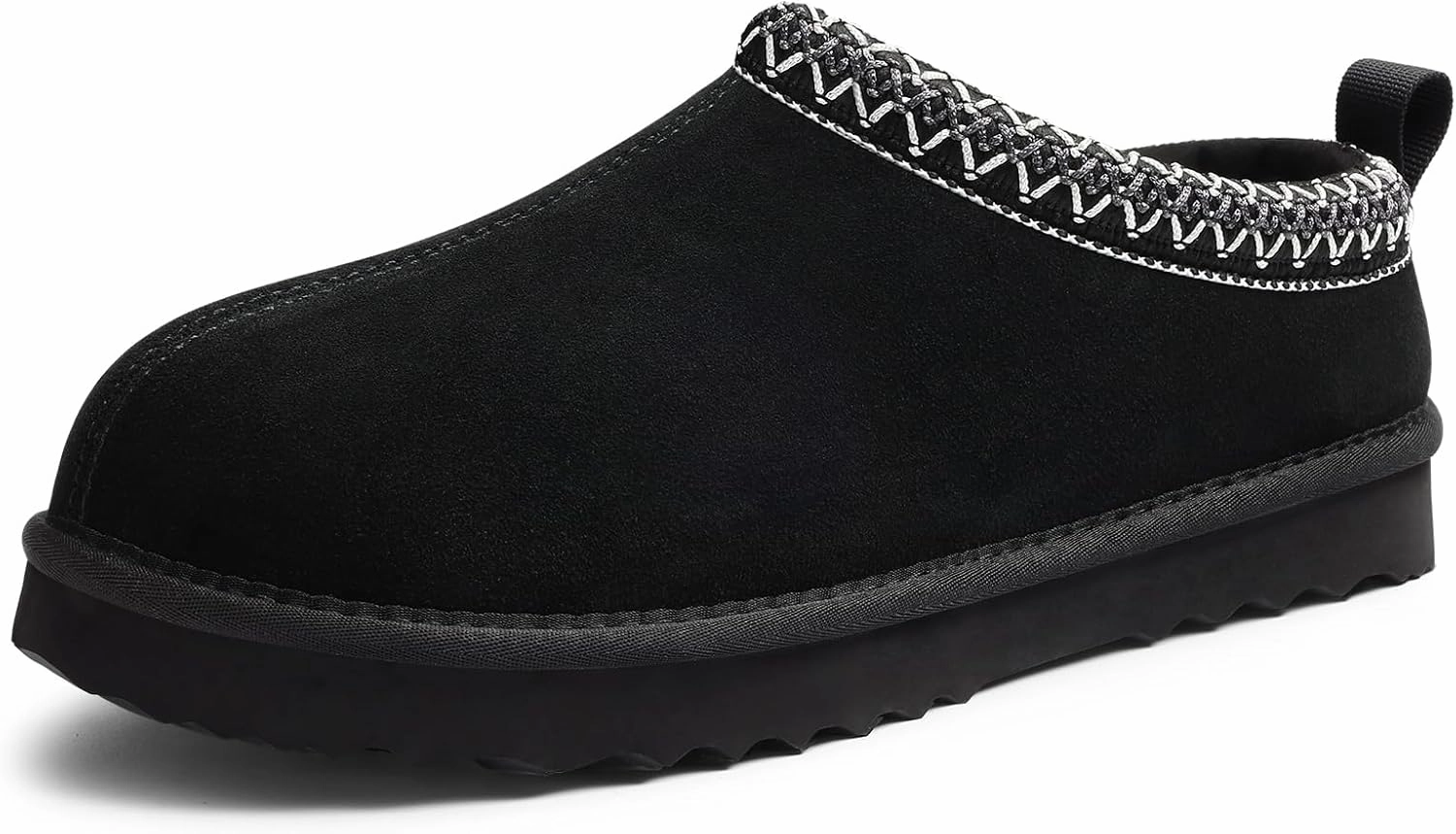 Genuine Suede House Slippers for Women Cozy Memory Foam Shoes for Indoor Outdoor