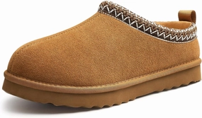 Genuine Suede House Slippers for Women Cozy Memory Foam Shoes for Indoor Outdoor