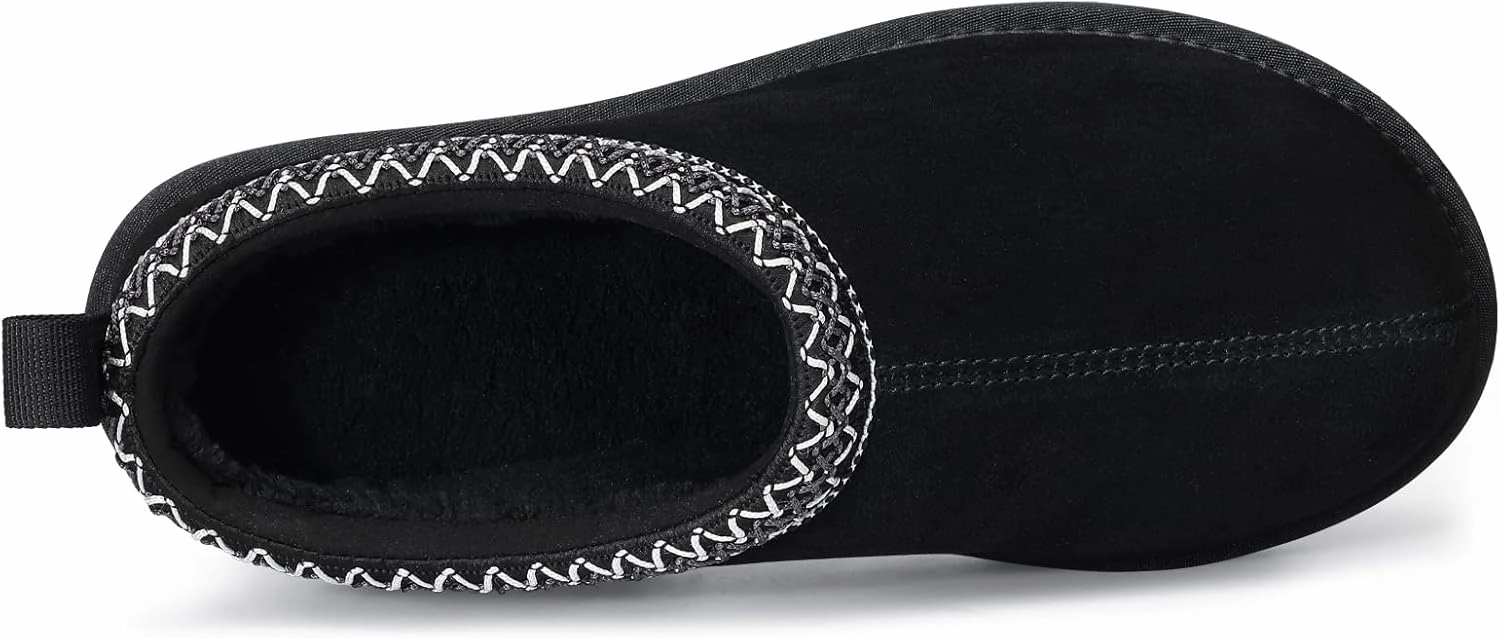Genuine Suede House Slippers for Women Cozy Memory Foam Shoes for Indoor Outdoor