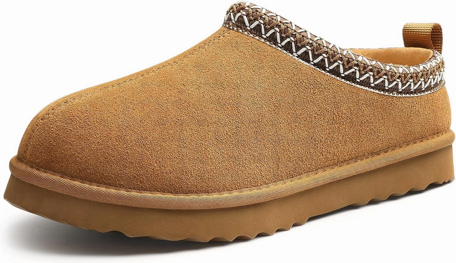 Genuine Suede House Slippers for Women Cozy Memory Foam Shoes for Indoor Outdoor