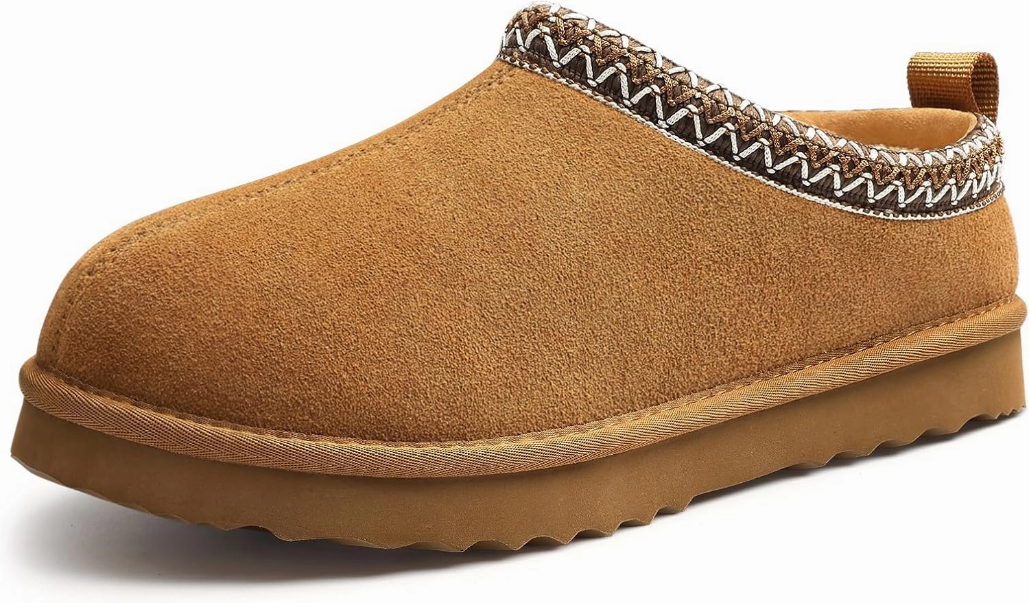 Genuine Suede House Slippers for Women Cozy Memory Foam Shoes for Indoor Outdoor