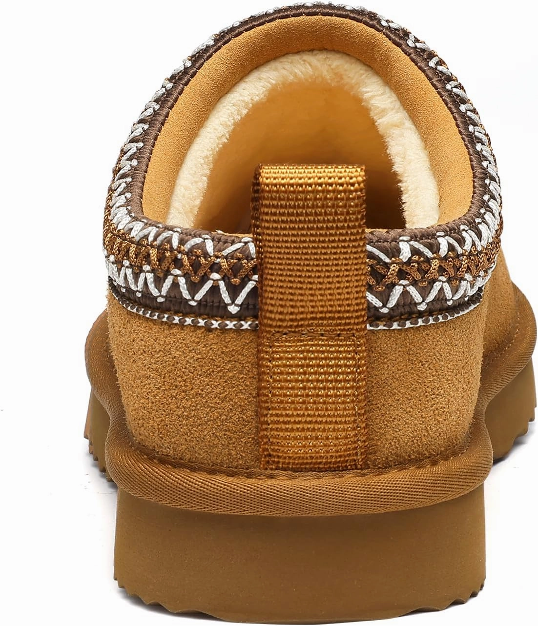 Genuine Suede House Slippers for Women Cozy Memory Foam Shoes for Indoor Outdoor
