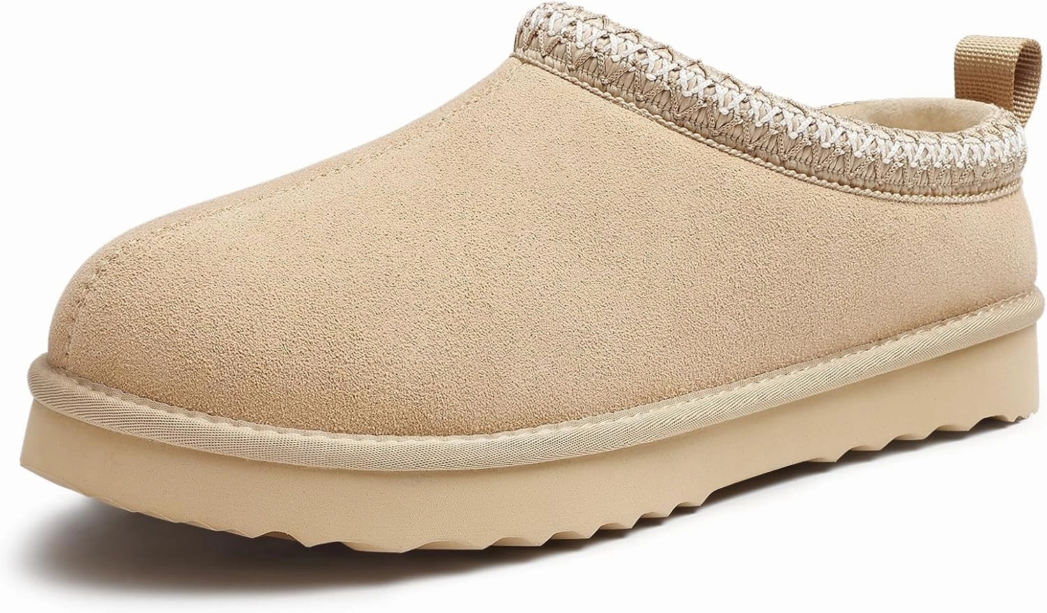 Genuine Suede House Slippers for Women Cozy Memory Foam Shoes for Indoor Outdoor