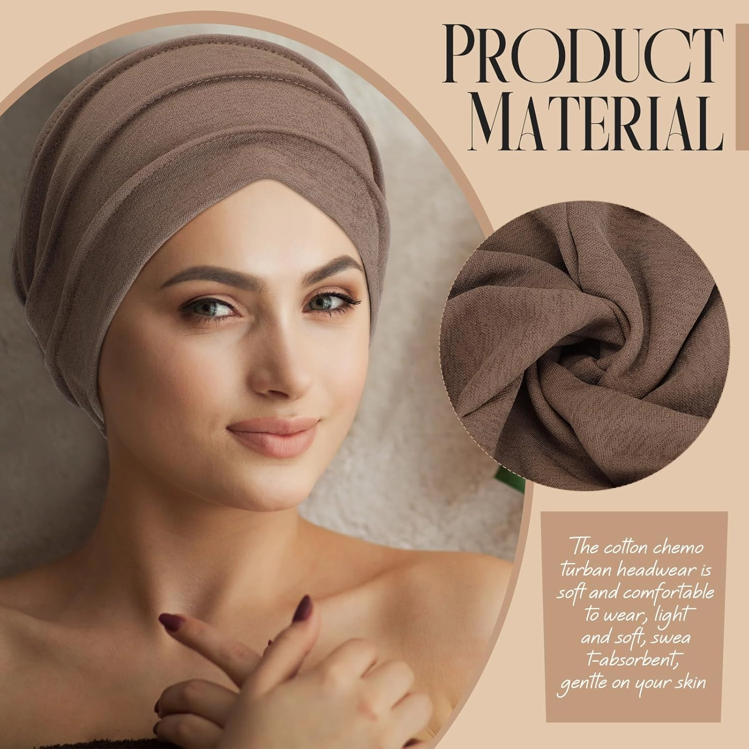 Geyoga 6 Pieces Slouchy Hair Loss Beanies Hats Soft Polyester Cancer Hat Stretchy Sleeping Cap Headwear for Women