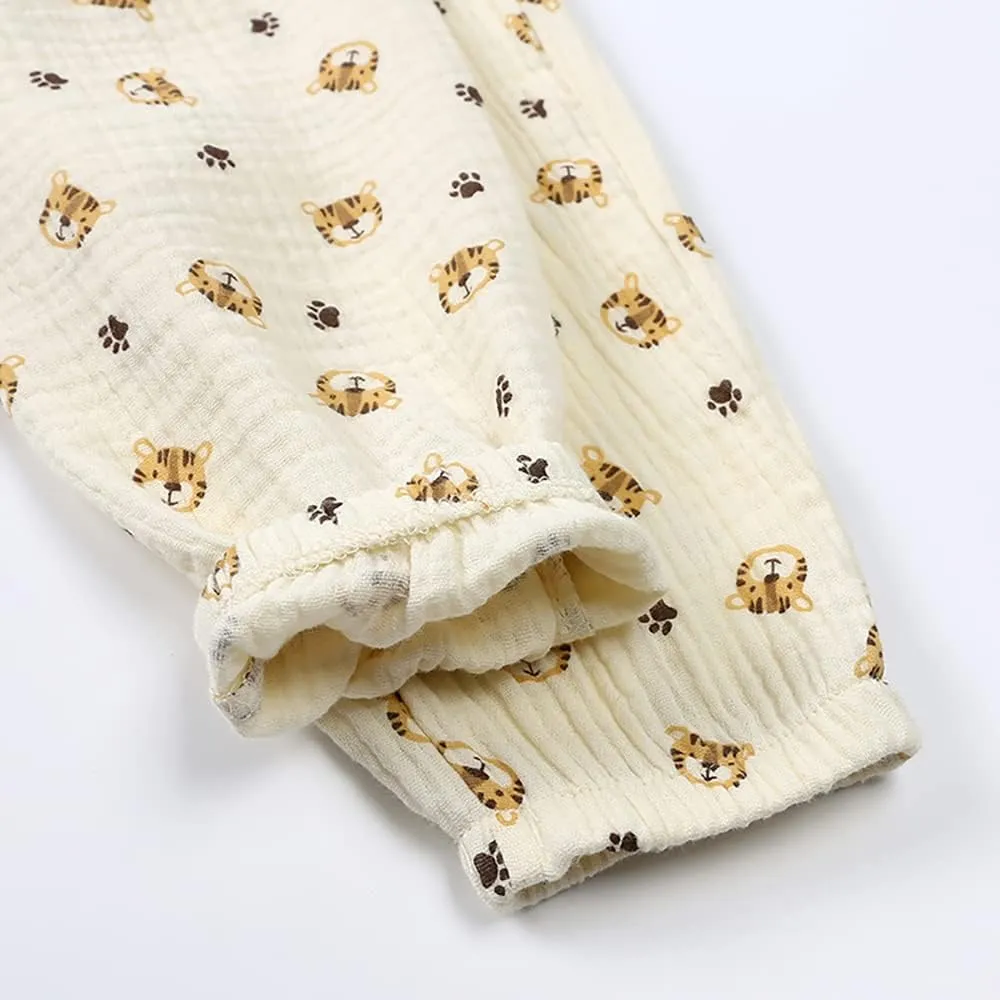 GFQLONG Toddler Baby Girls 3 Pack Elastic Waist Pants Soft Cotton Linen Harem Bloomers Summer Fall Long Pants