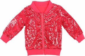 Girl Metallic Jacket Kids Toddler Varsity Jacket Zip up Sequin Bomber Jacket Outwear Glitter Fall Baby Winter Jacket
