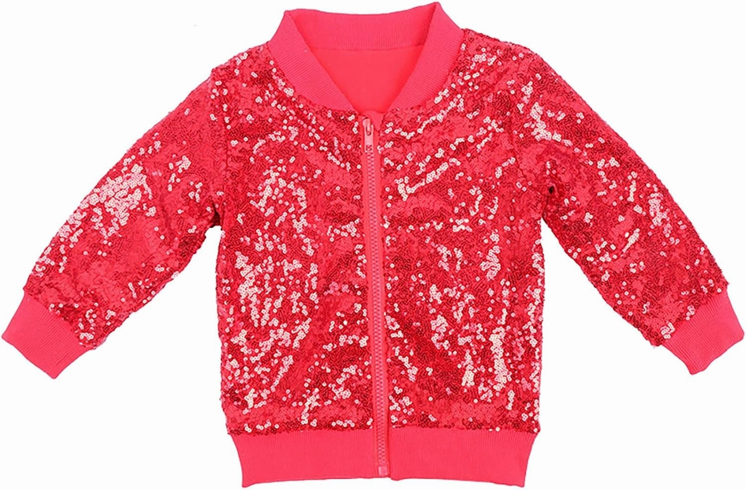 Girl Metallic Jacket Kids Toddler Varsity Jacket Zip up Sequin Bomber Jacket Outwear Glitter Fall Baby Winter Jacket