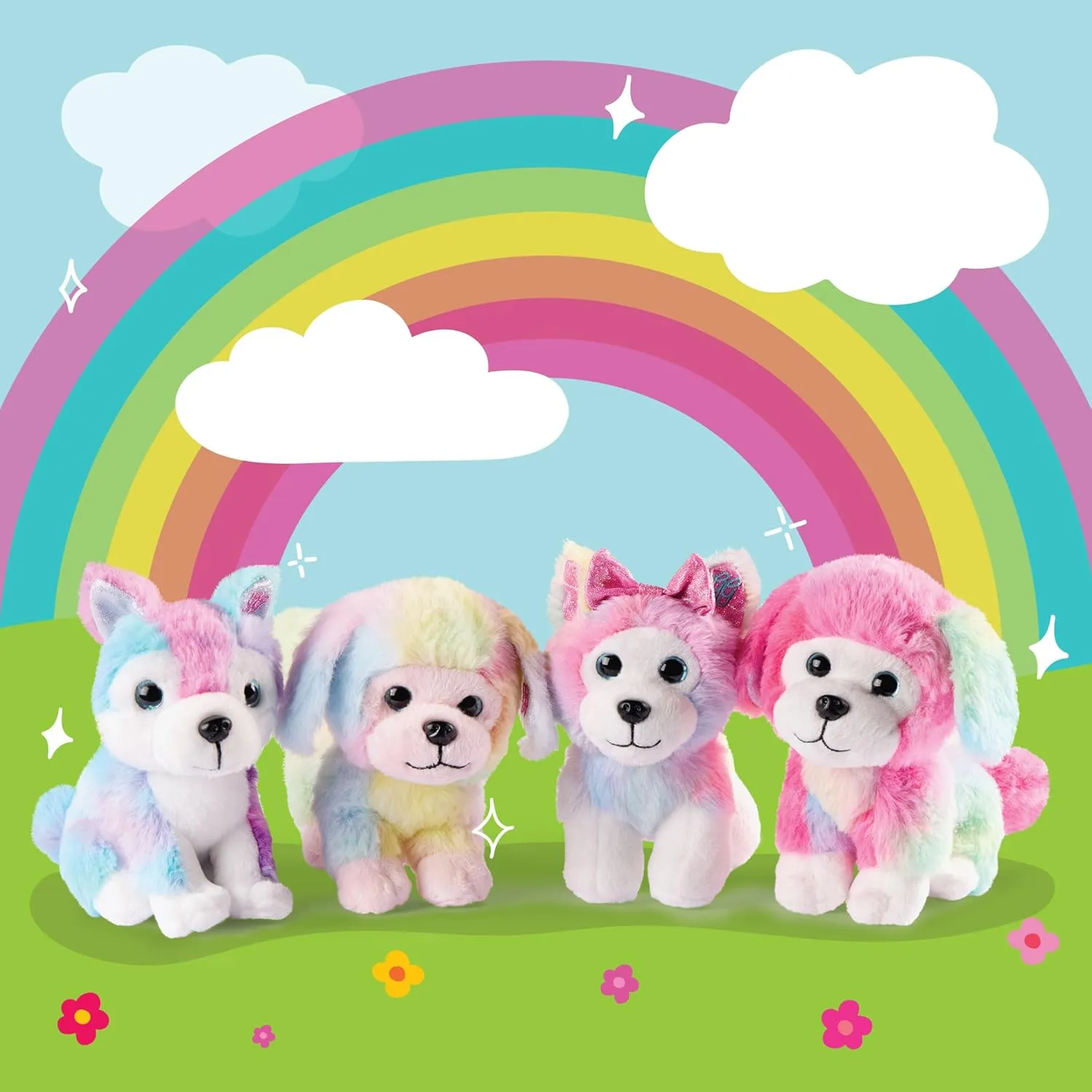Glitter Girls – Stuffed Dog Playset – Bathtub and Puppy Grooming – Toy Shampoo, Hair Dryer & More – 14-inch Doll Accessories – Toys for Kids 3 Years  – Puddles & GG Grooming Playset