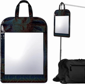 Glitter Hanging Mirror for Dance Bag 16. 5 x 11. 8 Inch Travel Dance Bag Single Backstage Mirror Portable for Travel Camping Dancers Artists Aestheticians Home Spa Event