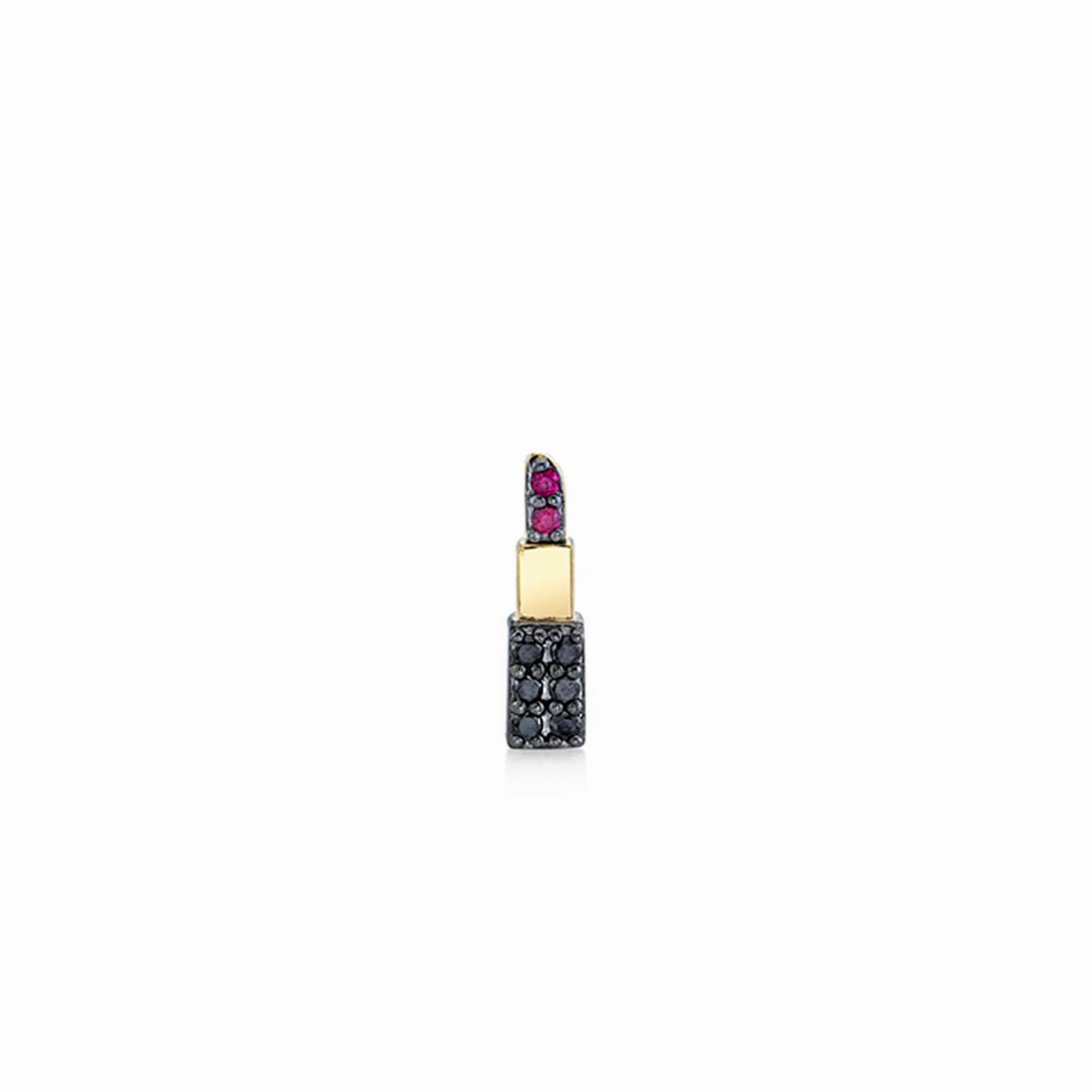 Gold & Diamond Lipstick Stud