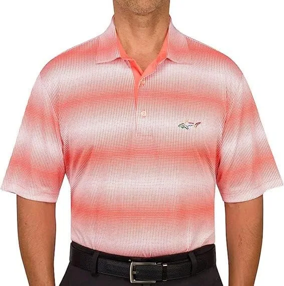 Greg Norman Men's Performance Golf Polo, Coral Quartz (Medium)