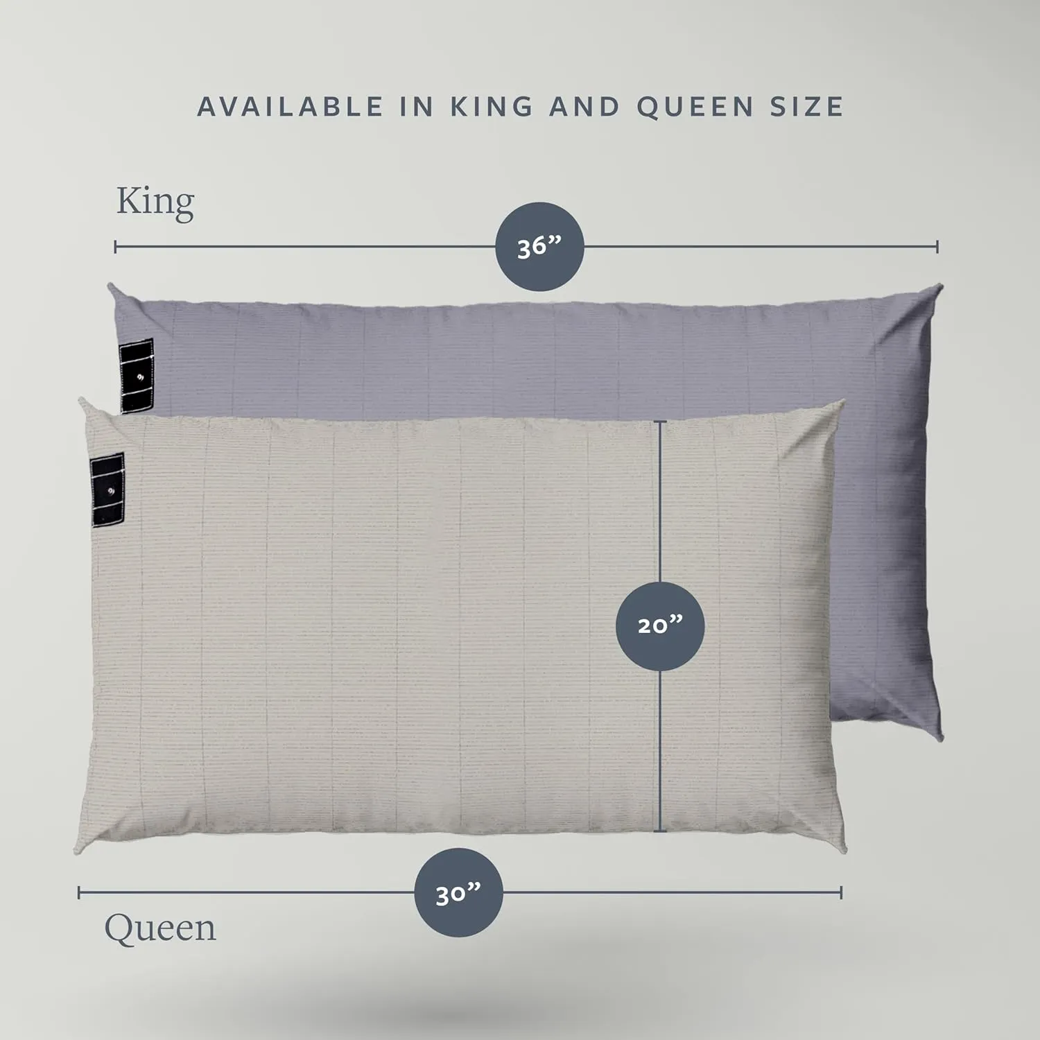 GroundLuxe Organic Grounding Pillowcase in Beige - King Size