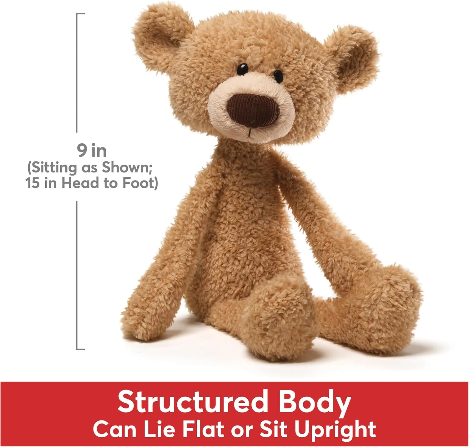 GUND Toothpick, Classic Teddy Bear Stuffed Animal for Ages 1 and Up, Beige, 15”