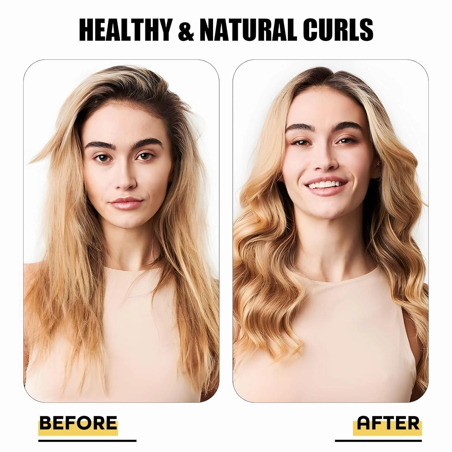 Heatless Curls Hair Curlers to Sleep in – Velvet No-Heat Overnight Curling Rod Headband Set for Long Hair, with Scrunchies & Clip, Wake Up to Beach Waves (Beige, Pack of 1)
