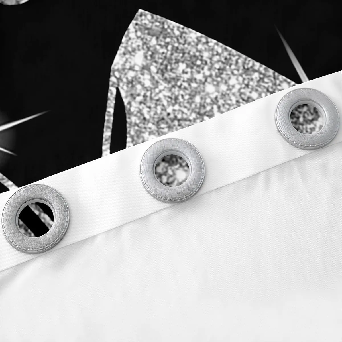 High Heels Curtain,Geometric Draperies for Boys Girls Teens,Diamond Window Treatment Curtains Home Decor,Gray Glitter Window Drapes for Living Room Bedroom,52Wx90L