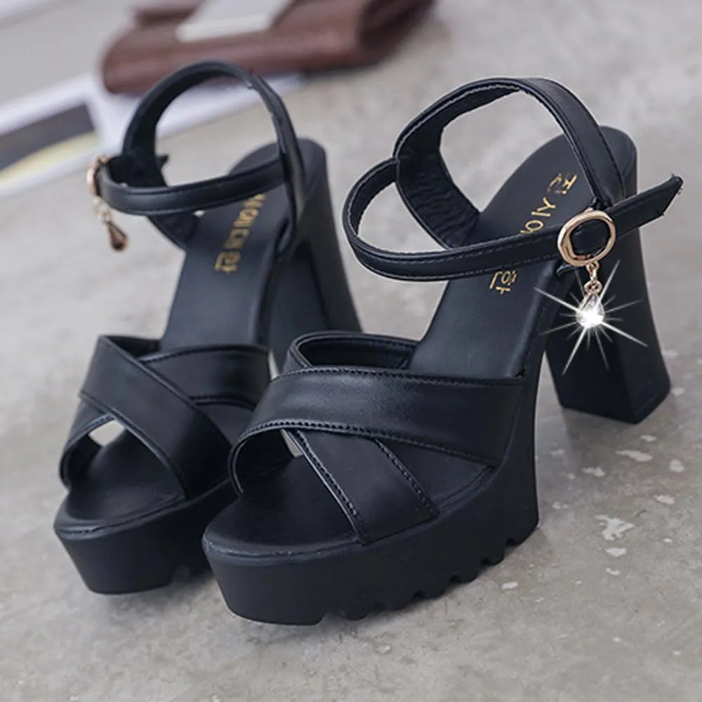 High Heels for Women Feather Heels Open Toe Sandal Ankle Strap Stiletto Wedding Party Dance Stripper Heels for Women