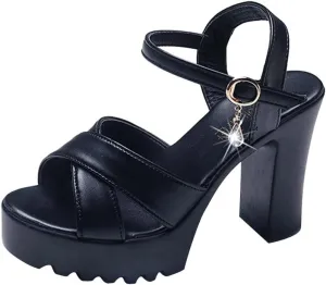 High Heels for Women Feather Heels Open Toe Sandal Ankle Strap Stiletto Wedding Party Dance Stripper Heels for Women