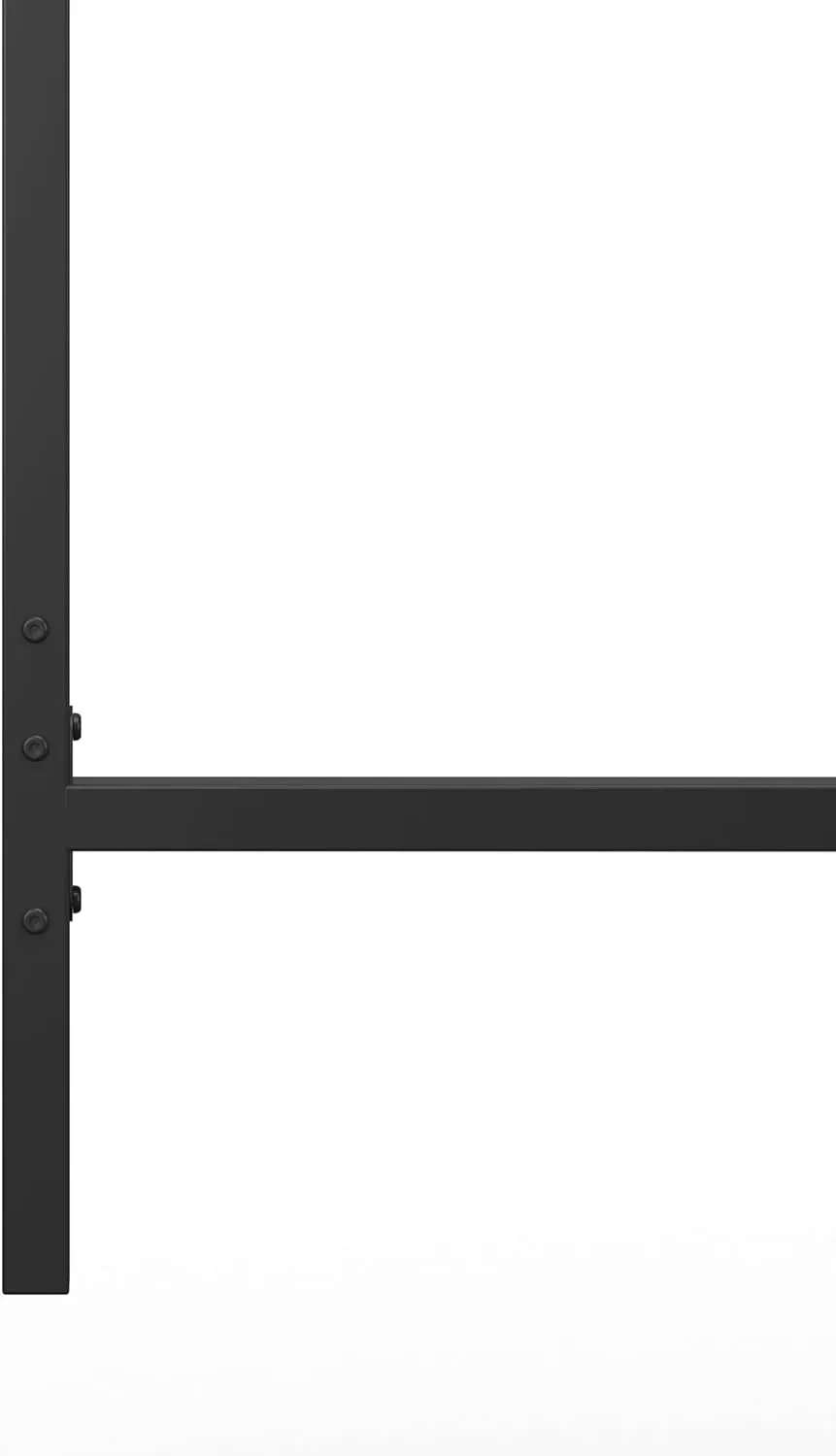 Hillsdale, Crawford Metal and Upholstered King Headboard with USB Ports, Textured Black/Beige