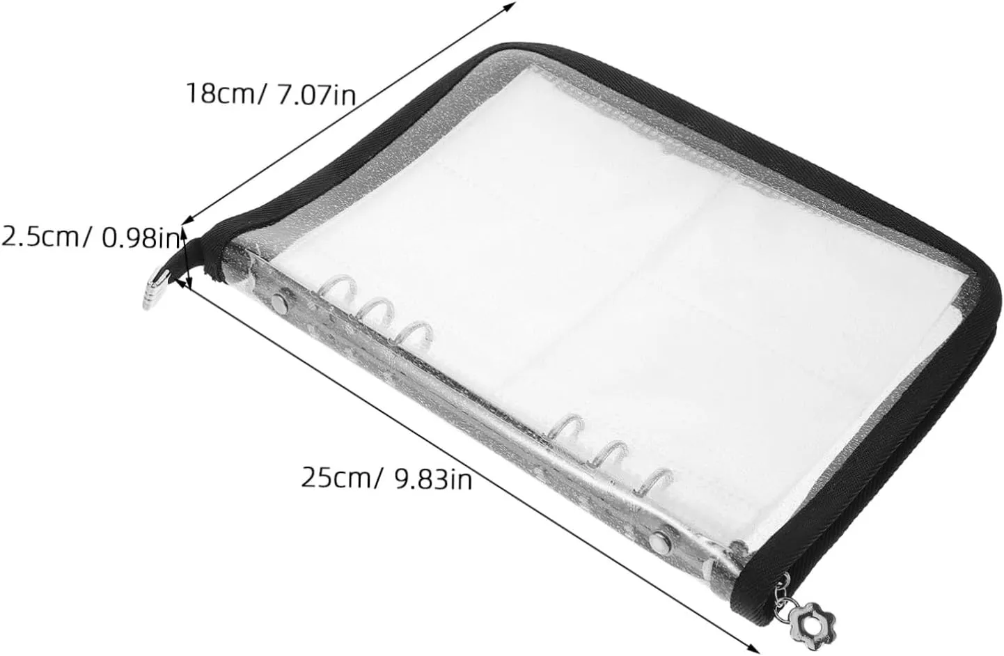 Homoyoyo Refillable Photo Card Binder with Zipper Closure Soft Glitter Cover for Photo Organizer Postcards Collectibles Flexible Ring Design for Easy Management