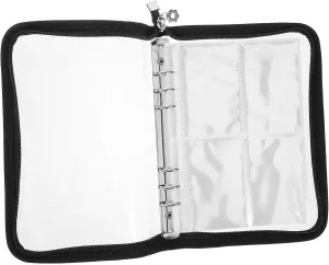 Homoyoyo Refillable Photo Card Binder with Zipper Closure Soft Glitter Cover for Photo Organizer Postcards Collectibles Flexible Ring Design for Easy Management