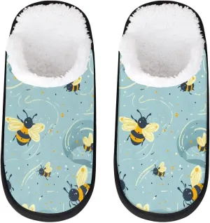 House Slippers for Women Men Cozy Slippers with Non-slip Sole Indoor House Shoes Warm Plush Slippers for Home Bedroom Travel