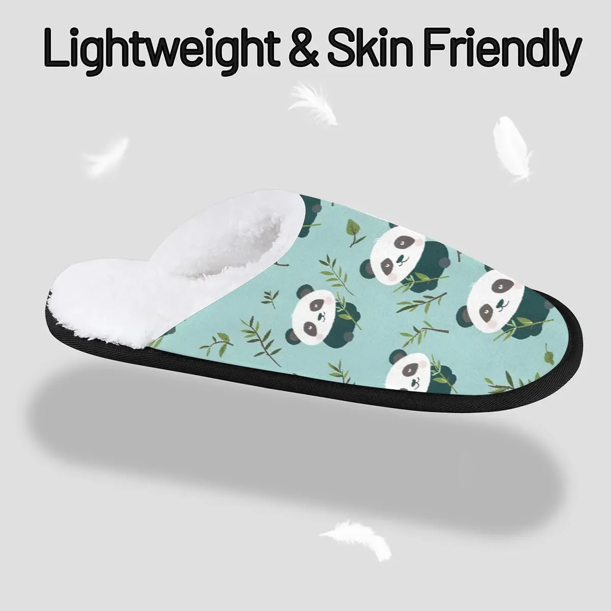 House Slippers for Women Men Cozy Slippers with Non-slip Sole Indoor House Shoes Warm Plush Slippers for Home Bedroom Travel