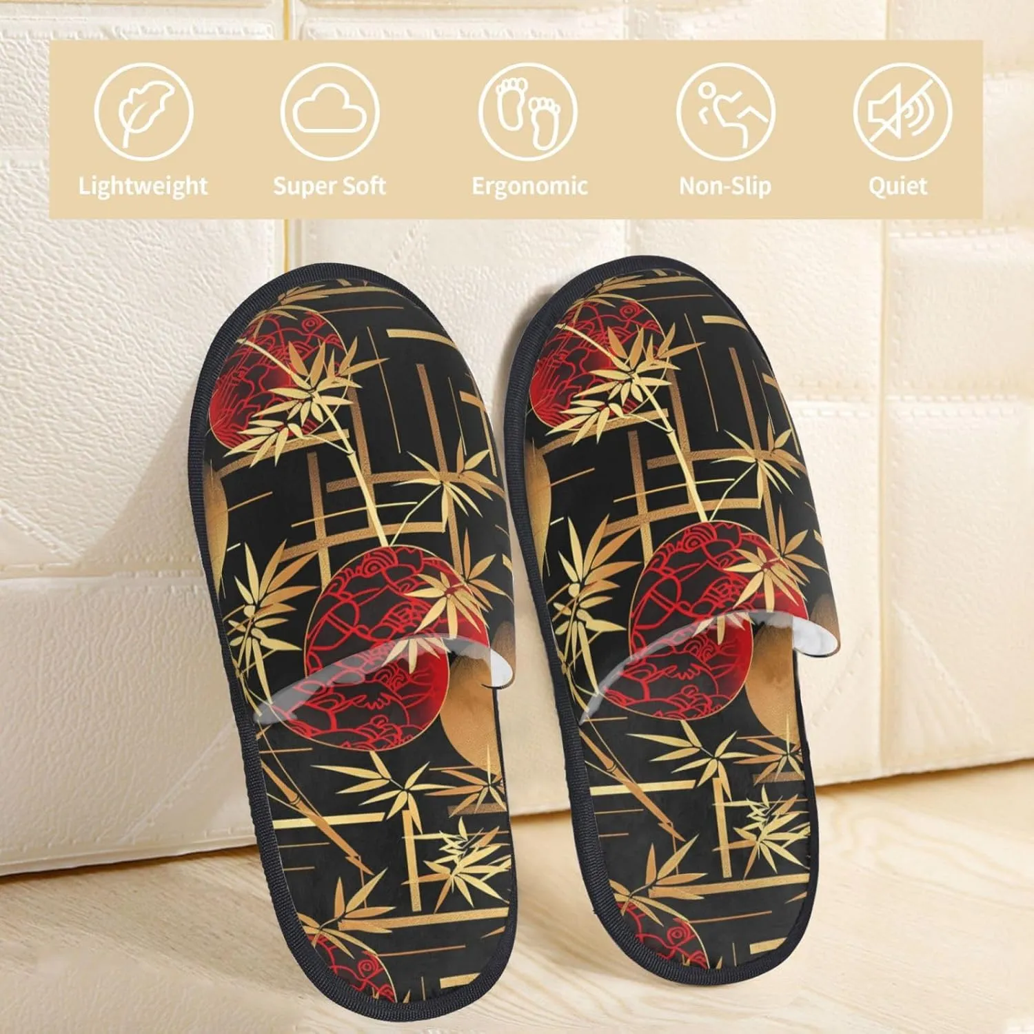 House Slippers For Women Men Fuzzy House Shoes Non-Slip Spa Slippers Winter Warm Ladies Slippers For Indoor Outdoor